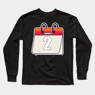 January 2 Birthday Gift Long Sleeve T-Shirt